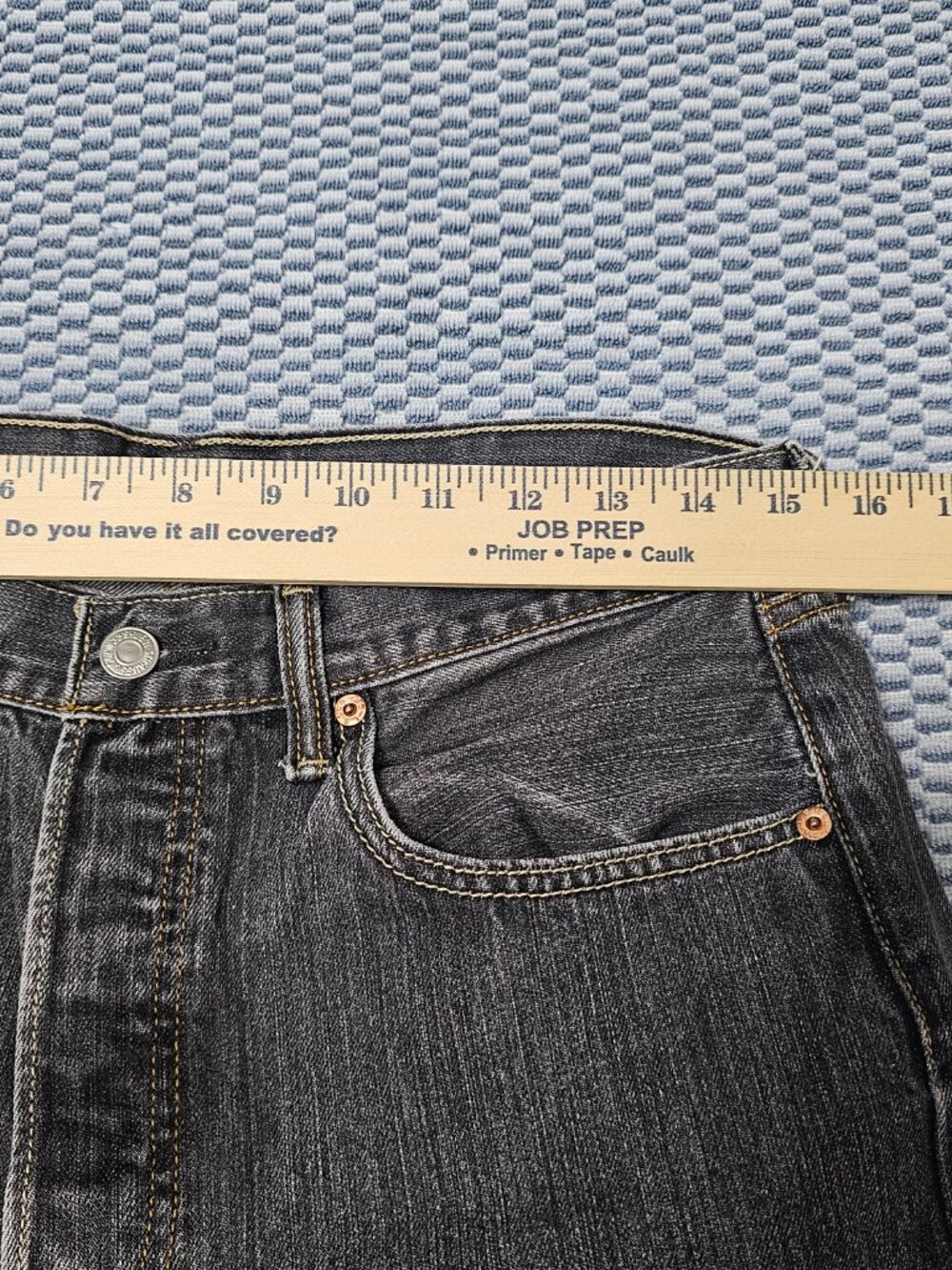 Vintage Levi's 501 Black Denim Silver Button Men's Original Fit Jeans Sz 33 NEW - Picture 5 of 7
